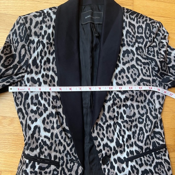 BCBG MAXAZRIA Leopard print Bowie tuxedo blazer - Picture 14 of 14